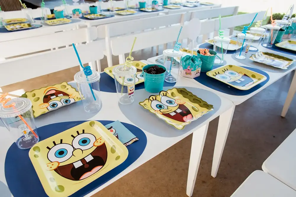 Lugares de asiento con temática bob esponja
