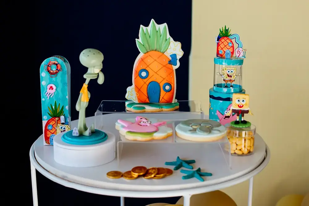 cookies de autor con temática bob esponja